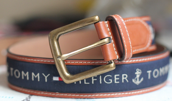 tommy hilfiger ribbon inlay belt